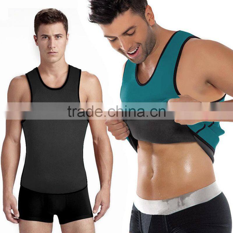 Weight Loss body shaper Mens Neoprene slimming sauna vest&tank top with zip