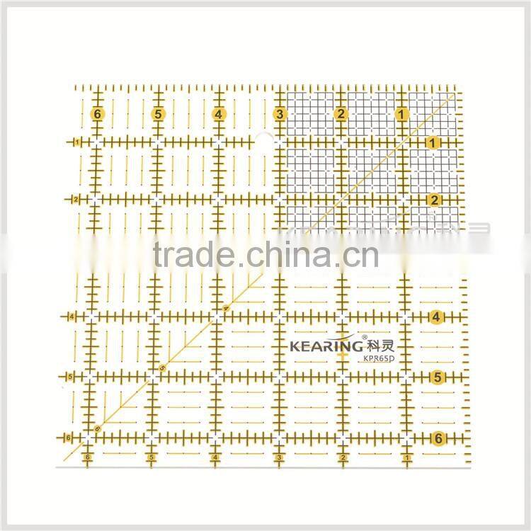 Kearing pro 3mm thickness durable acrylic Patchwork Ruler with Long diagonal 30 * 15 cm scale for Handicraft Design # KPR3015