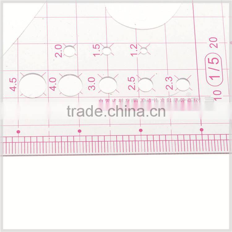 Kearing flexible plastic 1/5 triangle scale rulers 50*70 cm for measure with sandwich line for Engineering measuring#8515