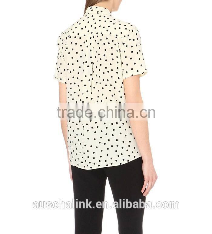 2016 new design ladies woven cheap shirt made in china