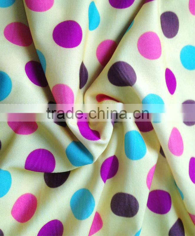 4 way stretch Poly Spandex flower transfer printed fabric