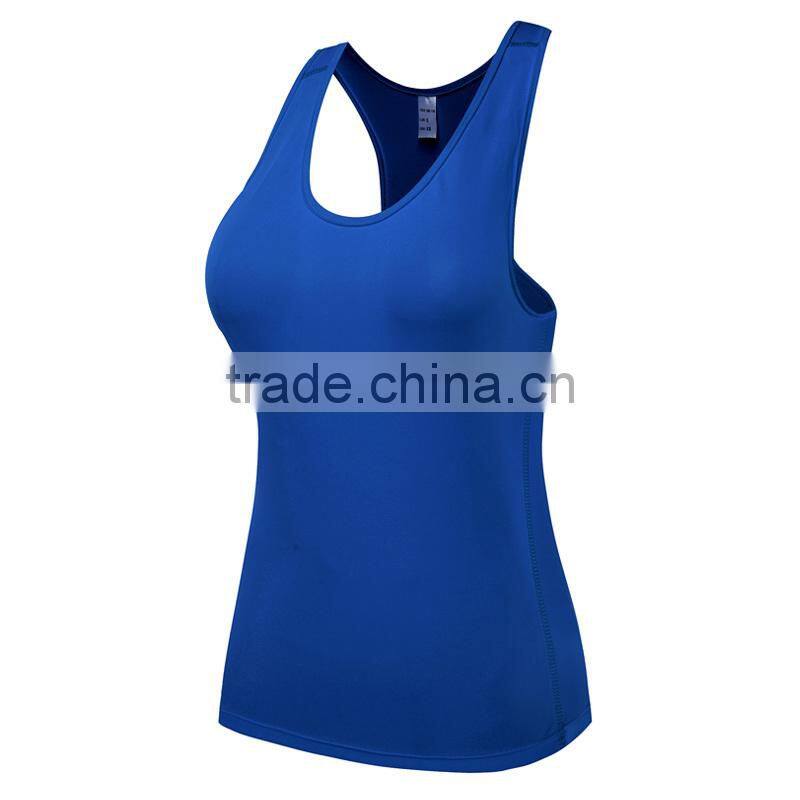 Stylish wholesale polyester fitness womens sport vest tank top