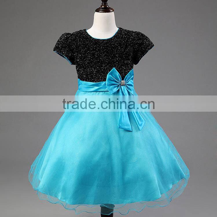 MGOO Hot Sale Black Girl Flowers For Muslim Kids Infant Princess Flowers Girl Pageant Dress MGT027-3