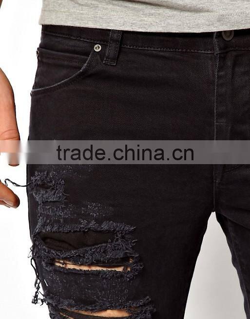 men jeans 2016 fashion jeans back pocket design skinny jeans