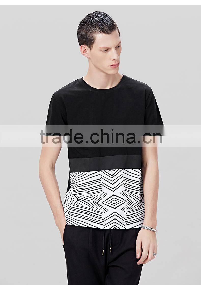 2017 Fashsion design black custom t shirt printing