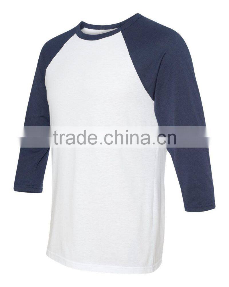 Custom 100% cotton baseball tee shirts