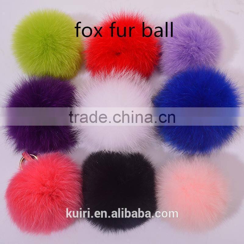 real fur ball key chain / fur ball keychain / rex rabbit mink fur pom poms for winter hat