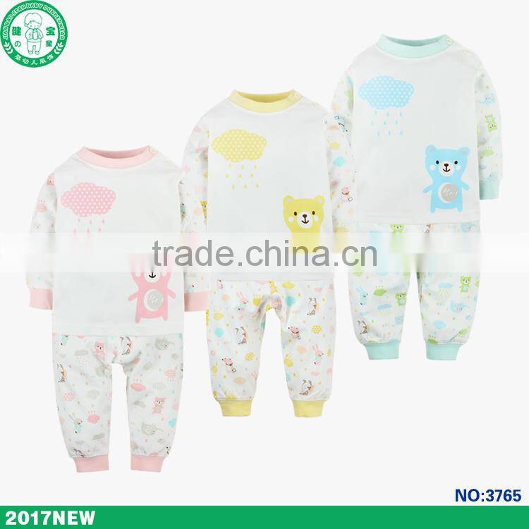 Wholesale pretty cute cotton knitted children clothing with 2 pcs sets china baby wear