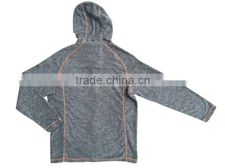 Ladies' casual outdoor sport knitted wear melange walking fleece hoodie jacket