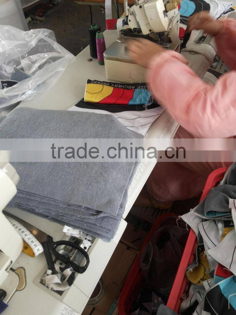 Custom sublimated microfiber golf towel with hook golf cleaning cloth towel made in china wholesale