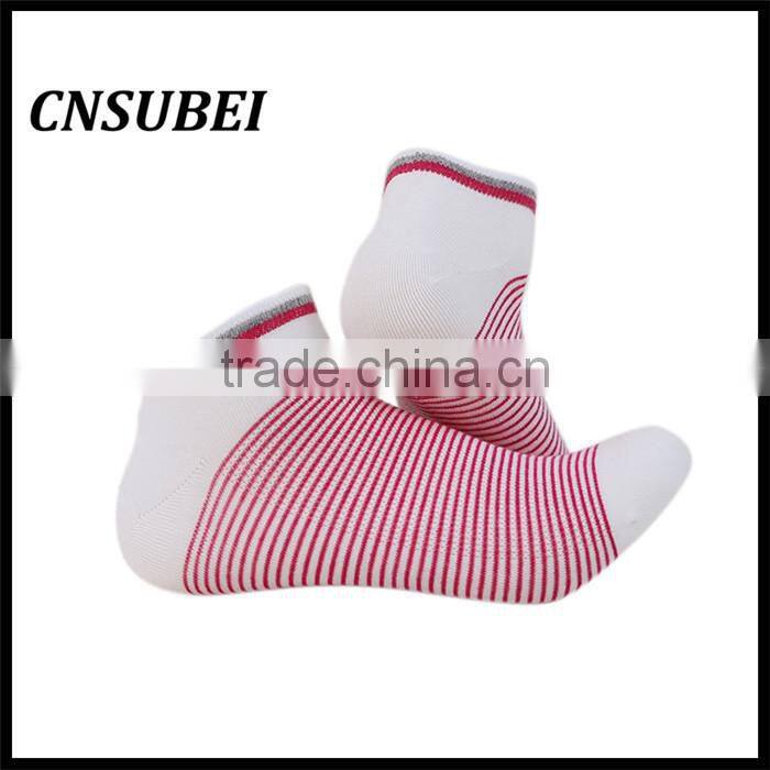 2016 factory directly unisex no show stripe jacqaurd manual toe close sport cotton socks