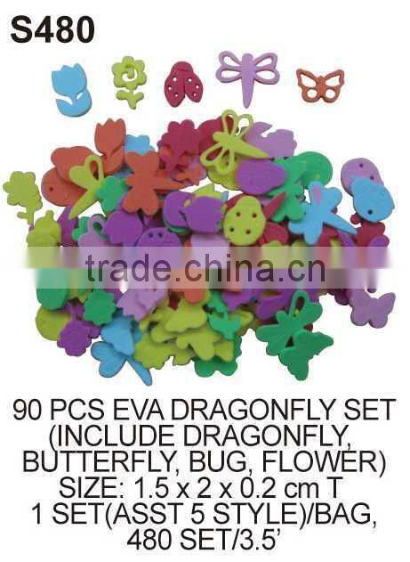 CRAFT FOR KID (S487) 5 PCS EVA GOLD GLITTER CROWN SET