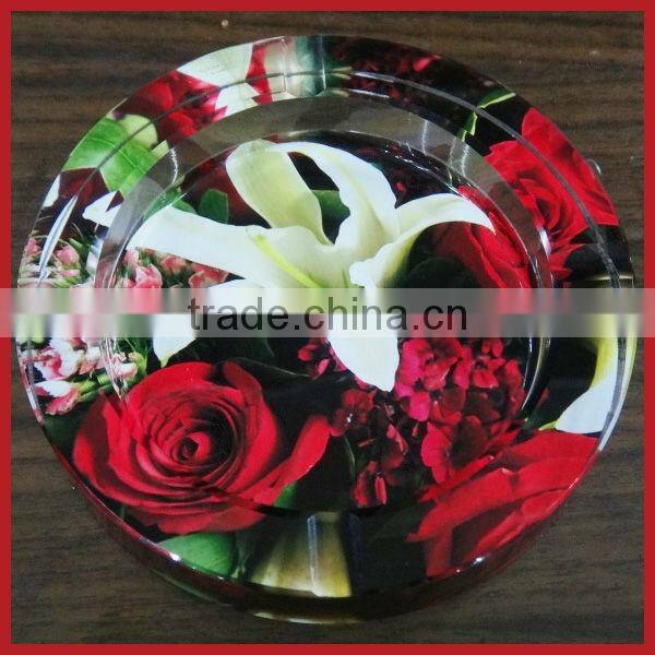New Stely Fu Word Crystal Ashtray ,Red Crystal Ashtray For Popular Wholesale Festival Items