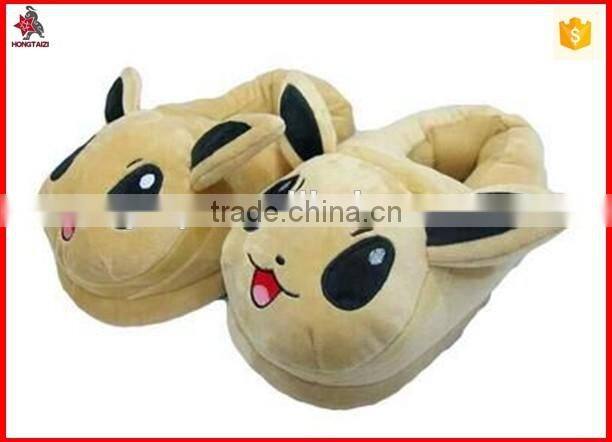 Soft new carton design indoor plush slippers with all sizes available