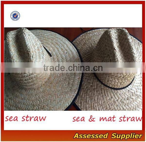 SPF 50+/ Protect You Better! Thicker quality custom straw hat outdoor surf straw sun hat wholeasle for free sample