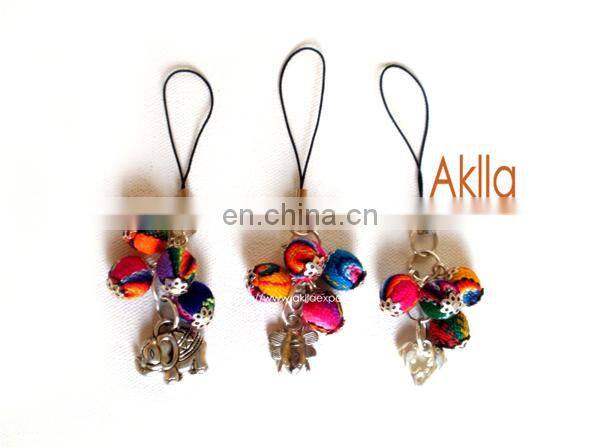 Aguayo Mobile Cellphone Keychains Peruvian Blanket