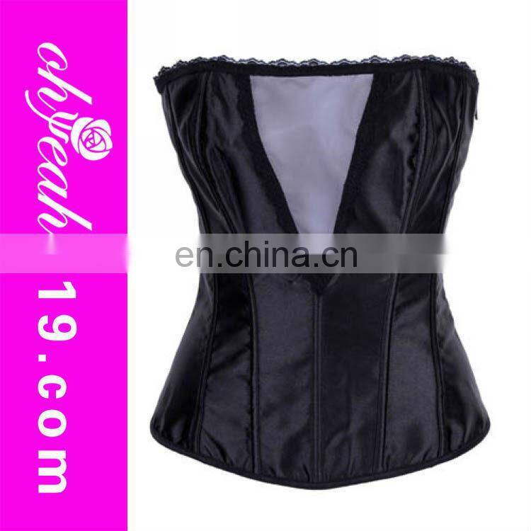 Latest style deep-V white women slimming corset