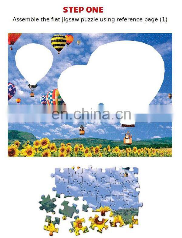 Wholesale kids Hot-air balloon paper 3D jigsaw puzzle