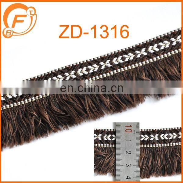 2016 purple color fringe tape for garment