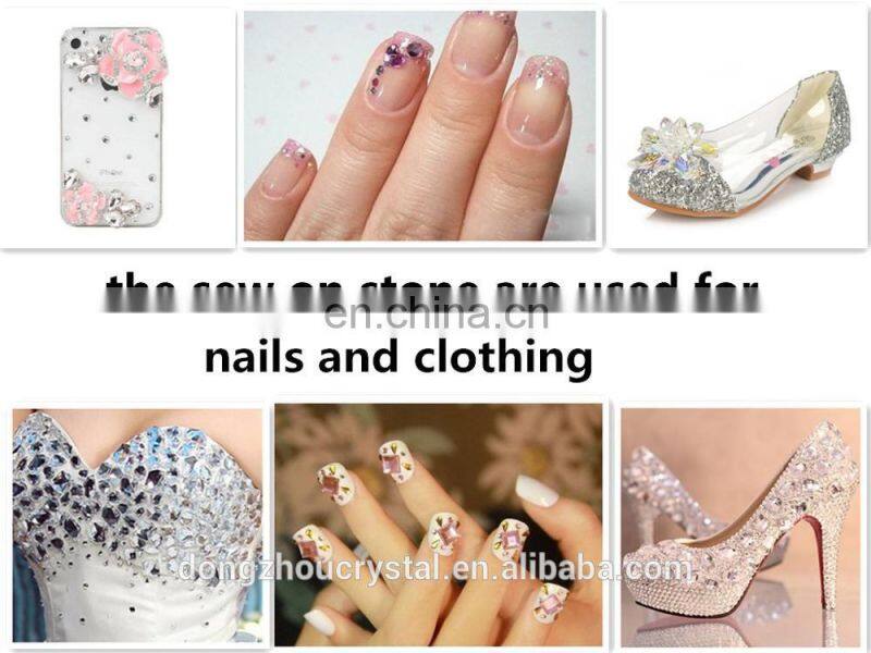 Crystal AB colorful round flatback crystals wholesale for shose making