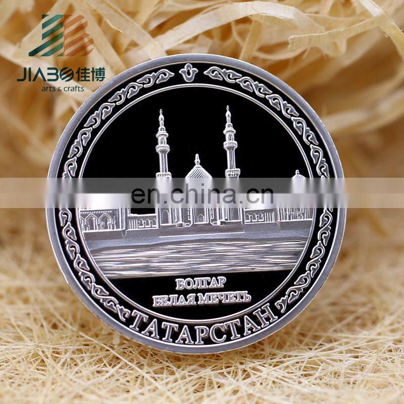 Top polish medallion coin maker in China souvenir commemorative 3D zinc alloy casting french silver coin with your own logo