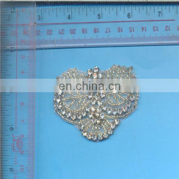 gross grain ribbon bow with beaded rhinestones