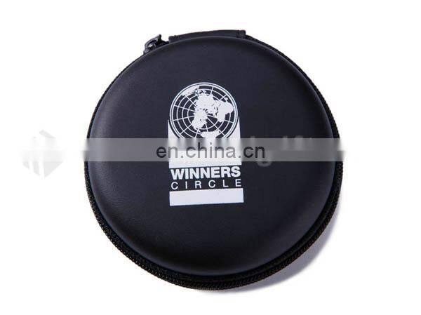Round hard shell waterproof storage eva earphone case with custom logo