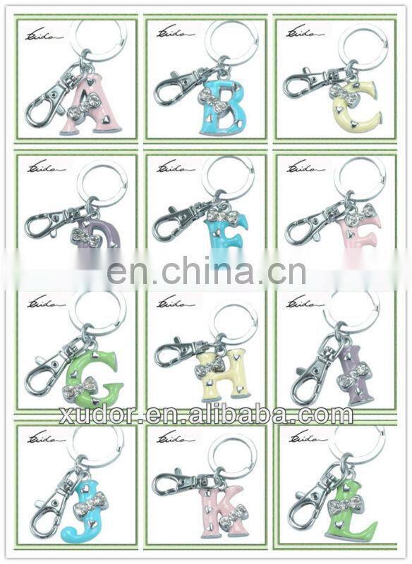ALLOY CUSTOM METAL LETTER KEY RINGS