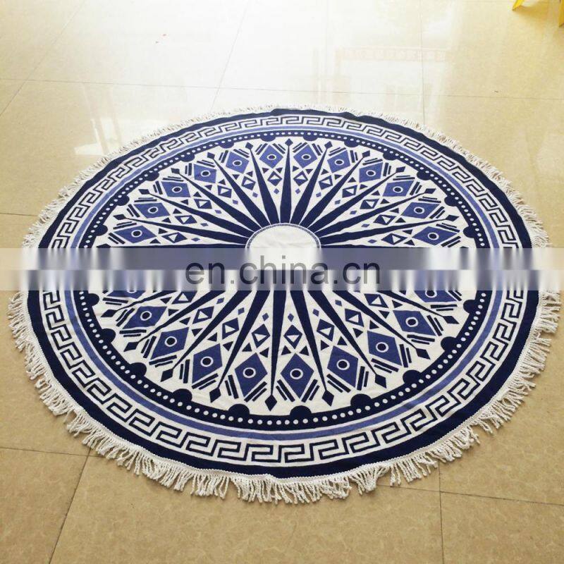 M0050 Micro Fiber Round 'Roundie' Beach Towel With Tassels