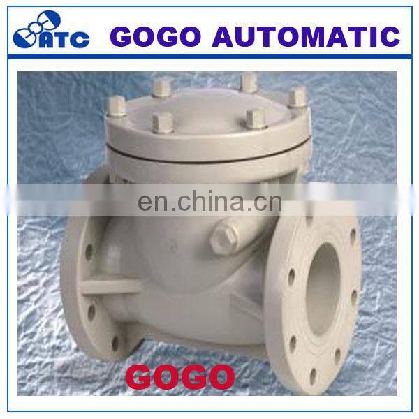 low pressure PP-H plastic swing check valve 1/2" to 12"