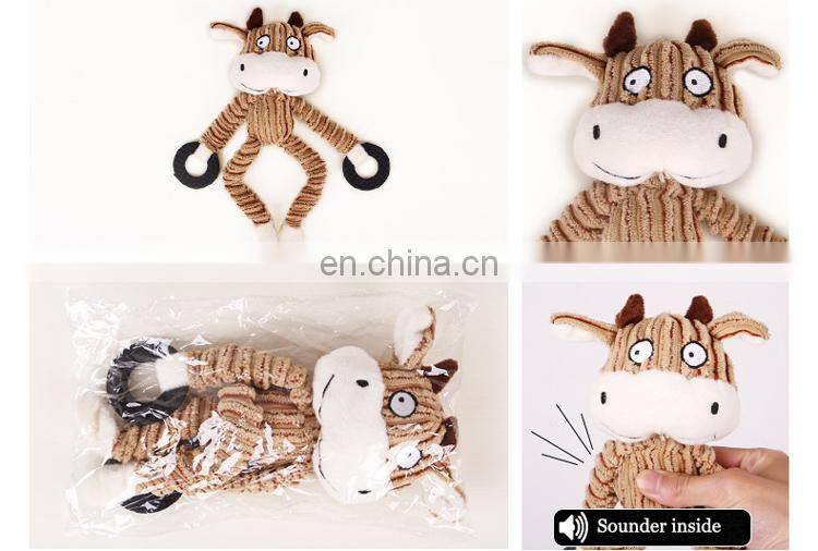 Pet plush educational Bite-resistant molar vocal dog toy Clean teeth odor-absorbing animal modeling toy