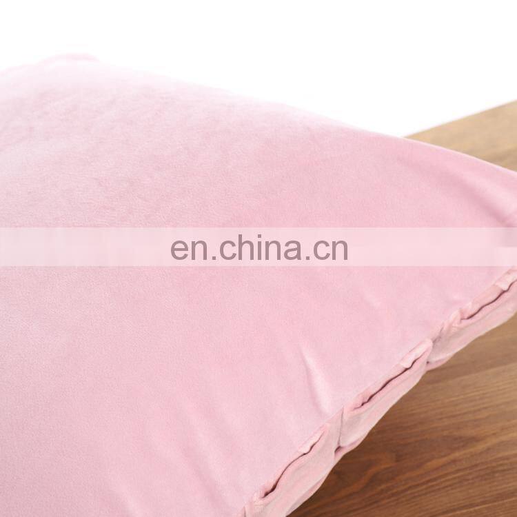 Fashion Soft Hand Home Decor Sofa Wrinkle Velvet Pink Cushion