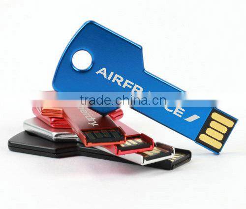 customized logo Metal Key USB2.0 1gb