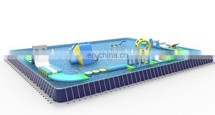 Popular Factory Adult Large Obstacle Course Swimming Pool Inflatable Water Park Obstacle Course For Sale