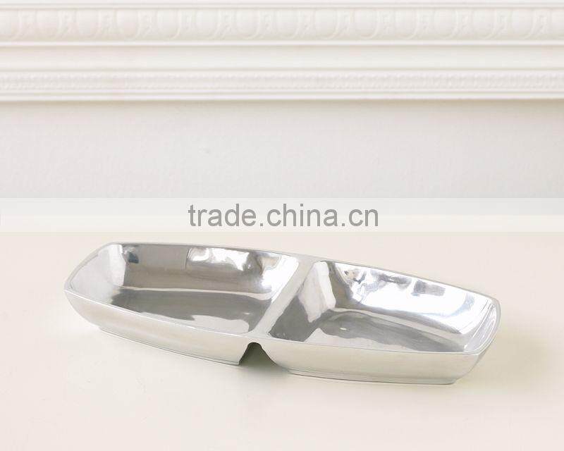 Aluminum Decorative Dry Fruit Bowl, Enamel Nut Serving Aluminum Bowl