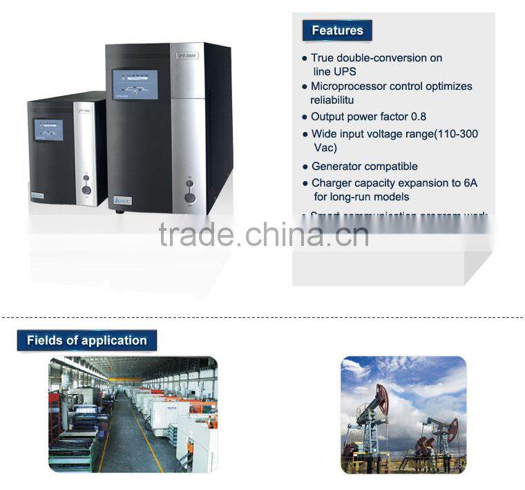 3000VA Online High Frequency Pure Sine Wave 0 Transfer Time Generator Compatible UPS