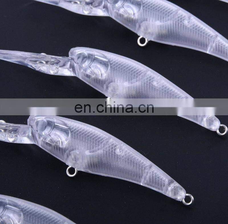 9.3cm 6g Wholesale Artificial Fish Bait Lifelike OEM Available Long Lip Fishing Lure Blank Unpainted Minnow
