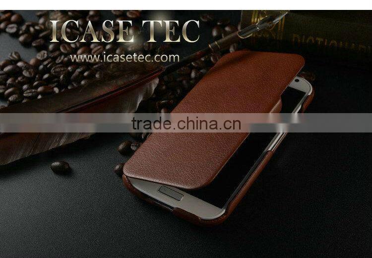 Smart leather cover for samsung galaxy s4 i9500 , back case for samsung i9500 , book style leather case for galaxy s4