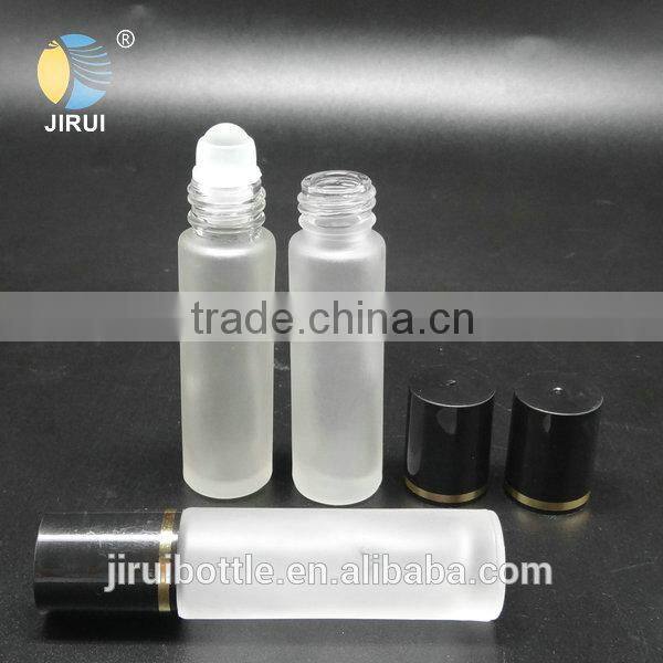 10ml frosted roll on glass bottle with cap