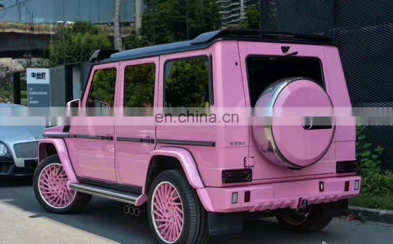 Runde Carbon Fiber For Mercedes-Benz G500 G55 G63 G65 Wide Body Kit Front Bumper Side Skirt Wheel Eyebrow