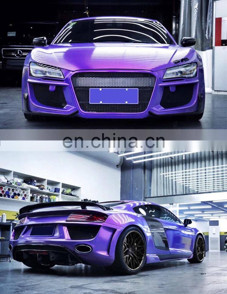 Runde Top Quality Kits For 06-15 Audi R8 V10 Upgrade Regula Design Resin Or Half Carbon Front Bumper Rear Bumper Side Skirts