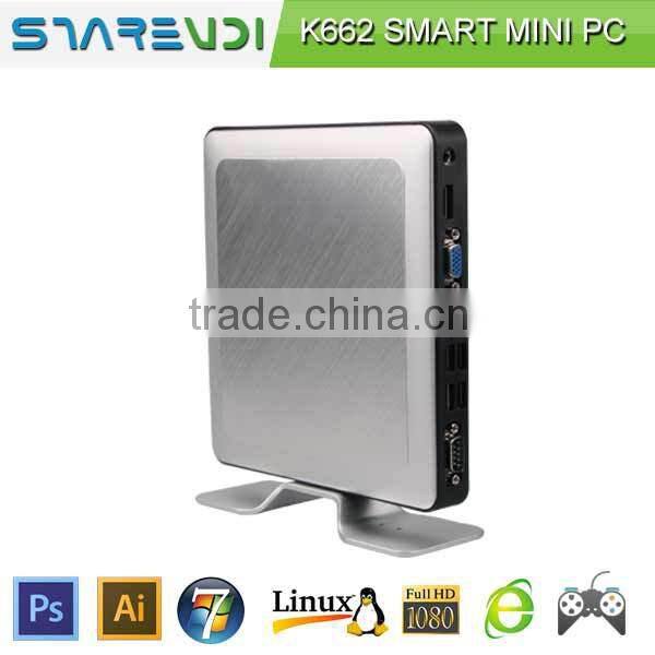 New product Fanless Baytrail Intel Celeron J1900 PXE Booting Sharevdi K662 quad core 2-2.41Ghz 2*USB3.0