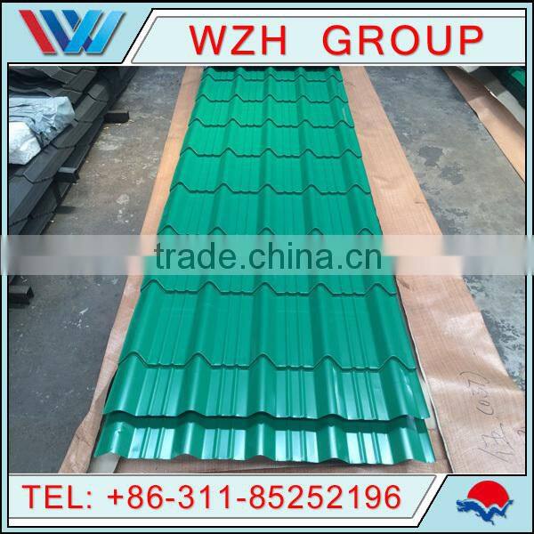 civilian tile/versatile roofing sheets/color coated corrugatec steel roof sheet