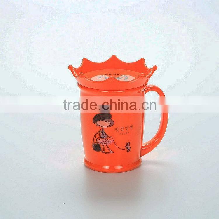 Reusable Cartoon Plastic Cups --Orange