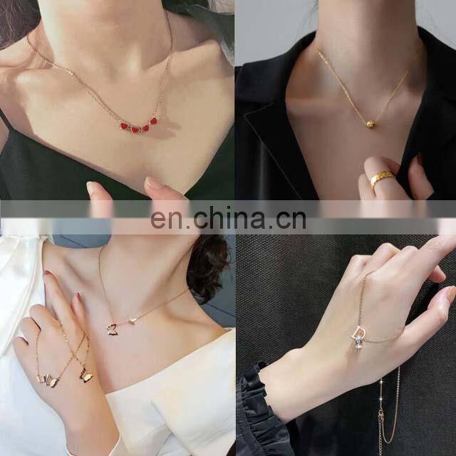 Female Fashion Accessories Pendant Rhinestone Necklace Jewelry