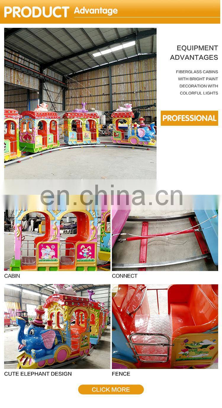 Good factory price cartoons train 16 seats kids electric train rides for parks