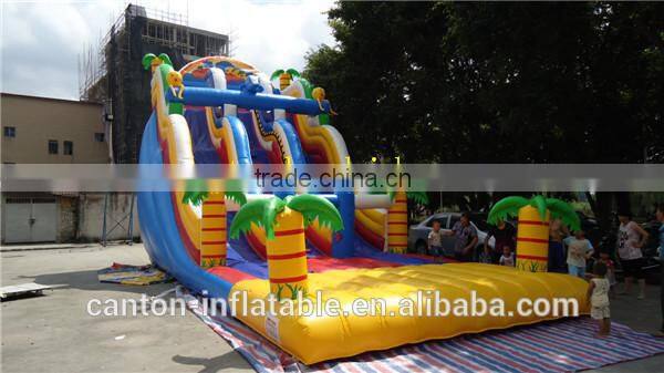 PVC Tarpaulin Giant Inflatable Water Slide For Kids And Adults