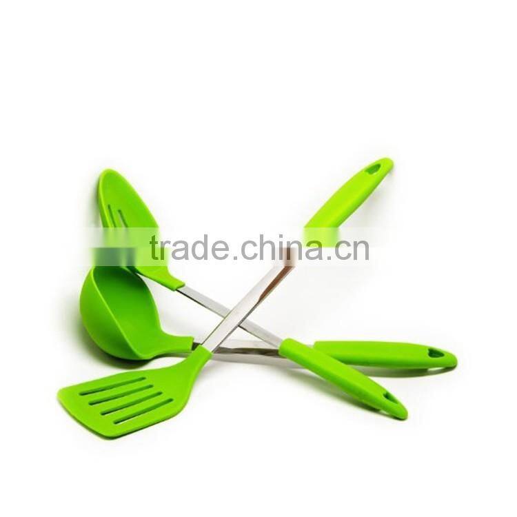 Silicone and Stainless Steel Kitchen Utensils Complete 3 Piece Set