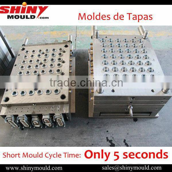 10 cavities plastic cap mould closure mould