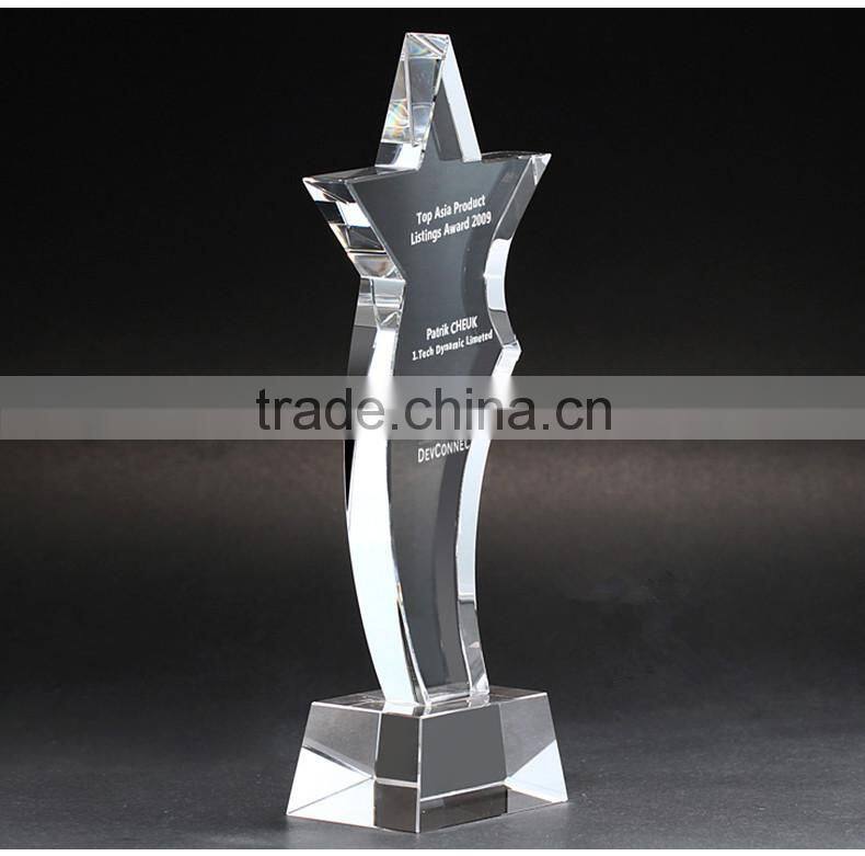 Beautiful glass trophy award